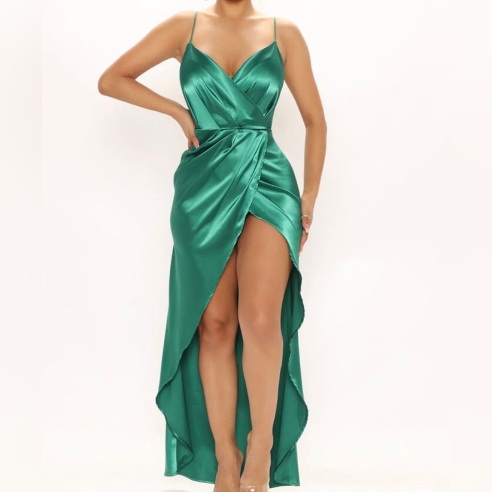 Fashion Nova Samantha Satin Maxi Dress